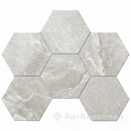 Мозаика Ametis Hexagon Kailas Grey KA01 285x250 неполированная Мозаика Ametis Hexagon Kailas Grey KA01 285x250 неполированная
