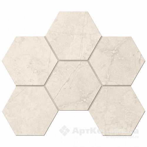 Мозаика Ametis Hexagon Marmulla Light Beige MA02 285x250 неполированная Мозаика Ametis Hexagon Marmulla Light Beige MA02 285x250 неполированная